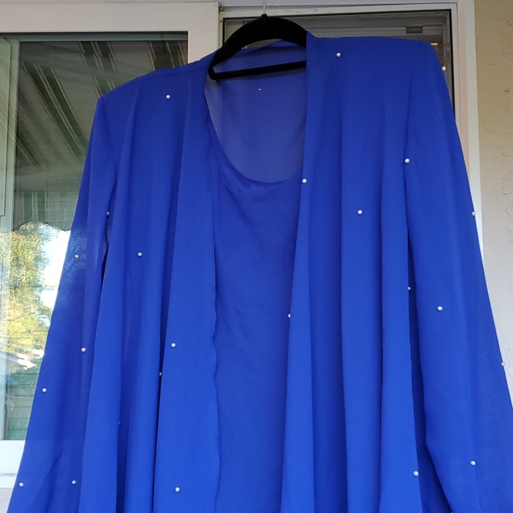 Blue midi dress